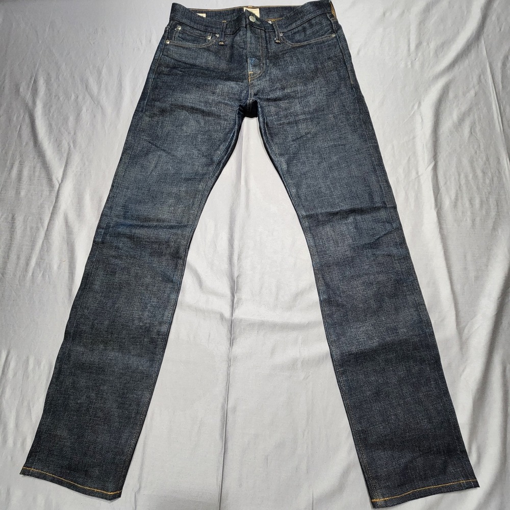 J.Crew Every Stitch Considered 770 Straight Fit Selvedge Jeans Indigo Blue 33x32